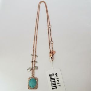 Meira T 14K Rose Gold Diamond 0.31 CTW Opal 1.02 CTW Pendant Necklace